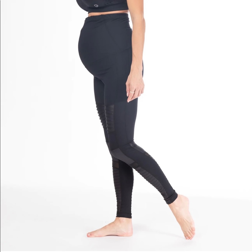 Brand New! Sweat & Milk Black Moto Maternity/Postpartum Leggings